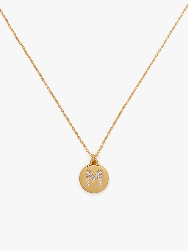 Gold Kate Spade Pavé Initial Mini Pendant Women's Necklace | 30174-BFYS