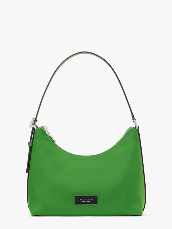 Green Kate Spade Sam Icon Nylon Small Women's Shoulder Bags | 50362-GQLR
